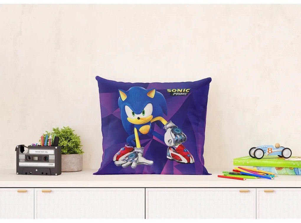Pernă pentru copii Sonic, 40 x 40 cm