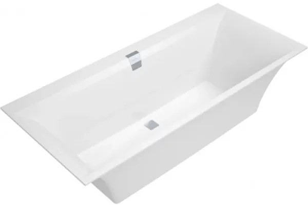 Villeroy &amp; Boch Squaro Edge 12, cada dreptunghiulara Quaryl, 170x75cm, Alb Alpin, UBQ170SQE2DV-01