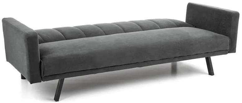 Canapea extensibila Armando velvet gri – H78 cm
