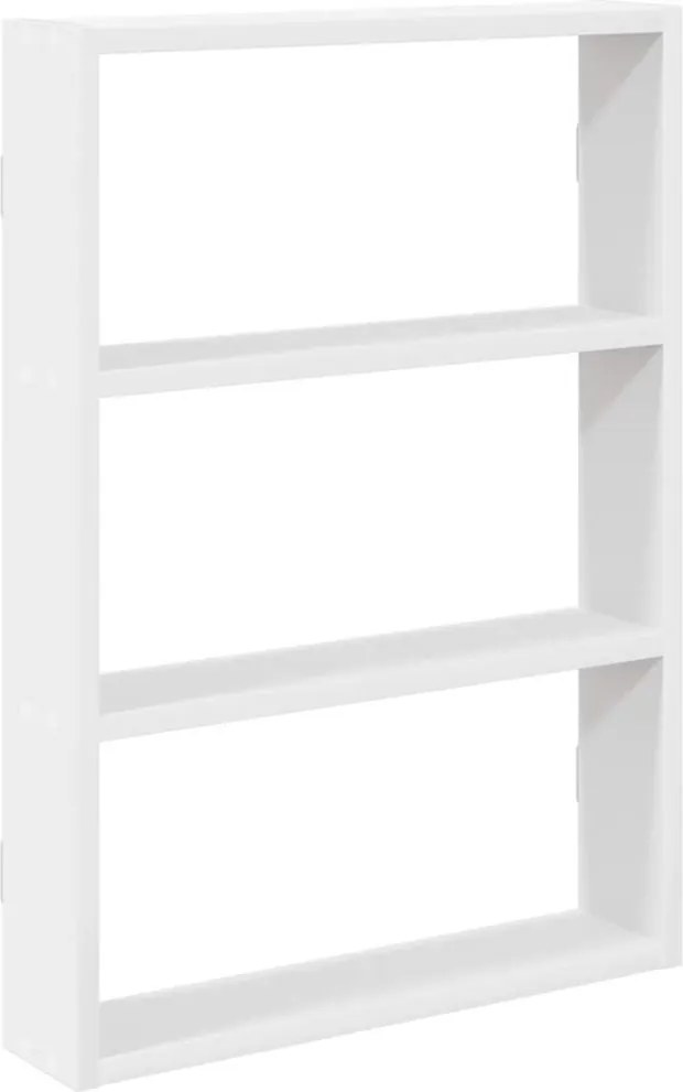 vidaXL Raft de perete, alb, 43x9x60 cm, lemn prelucrat