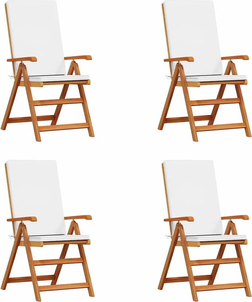 vidaXL Scaun pentru Grădină 4 pcs Maro și alb 57 x 71.5 x 104 cm