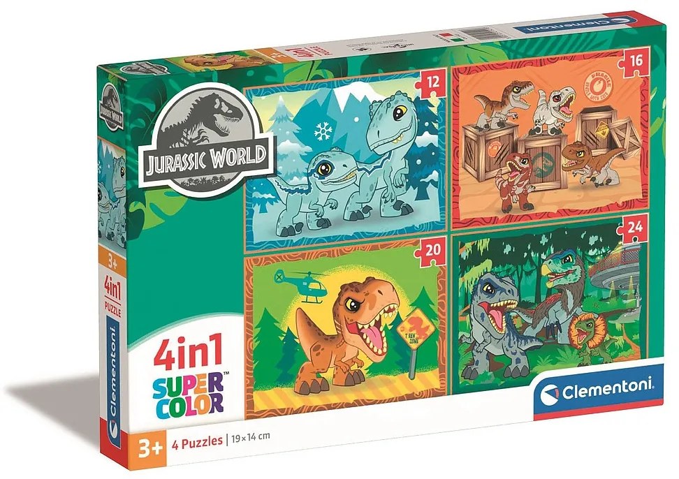 Jurassic World On the Loose 4 az 1-ben puzzle Clementoni