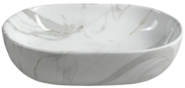 Sapho - Lavoar pentru blat DALMA 59 x 42 cm, ceramică/Carrara