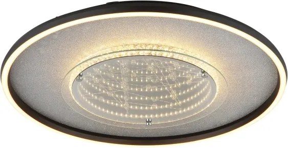 Globo 68288D3 - Lampă de tavan LED MIRRORA 40W/230V, diam. 51,5 cm, neagră