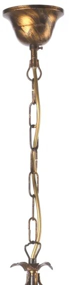 Lustră pe lanț KAREN 5xE14/6W/230V bronz ONLI