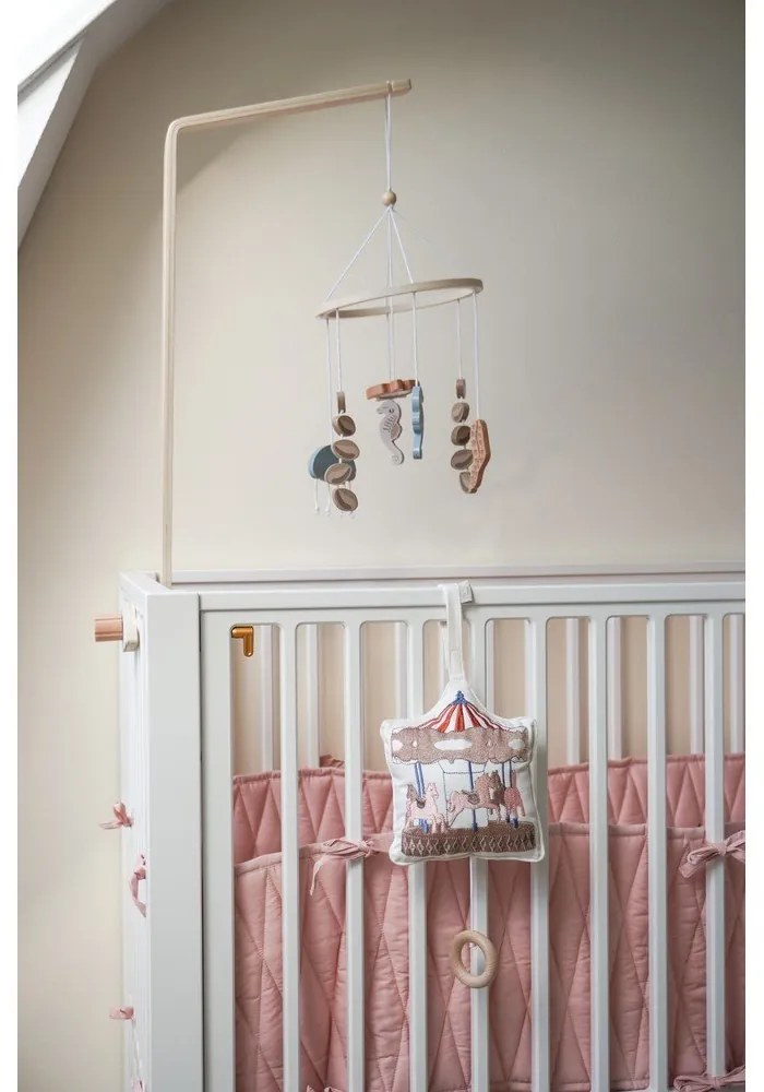 Apărătoare pentru pătuț roz deschis din bumbac organic 365 cm Blossom Pink – Cam Cam Copenhagen