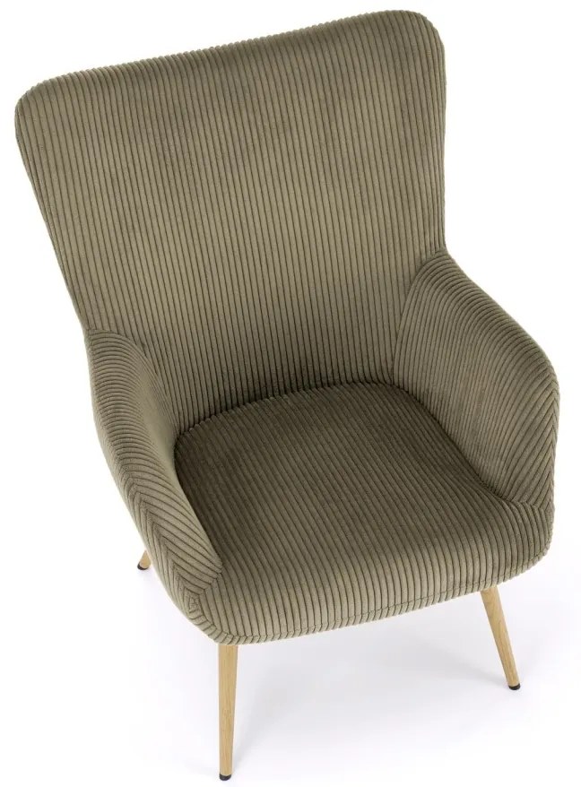 Fotoliu Amaro velvet olive H97 cm