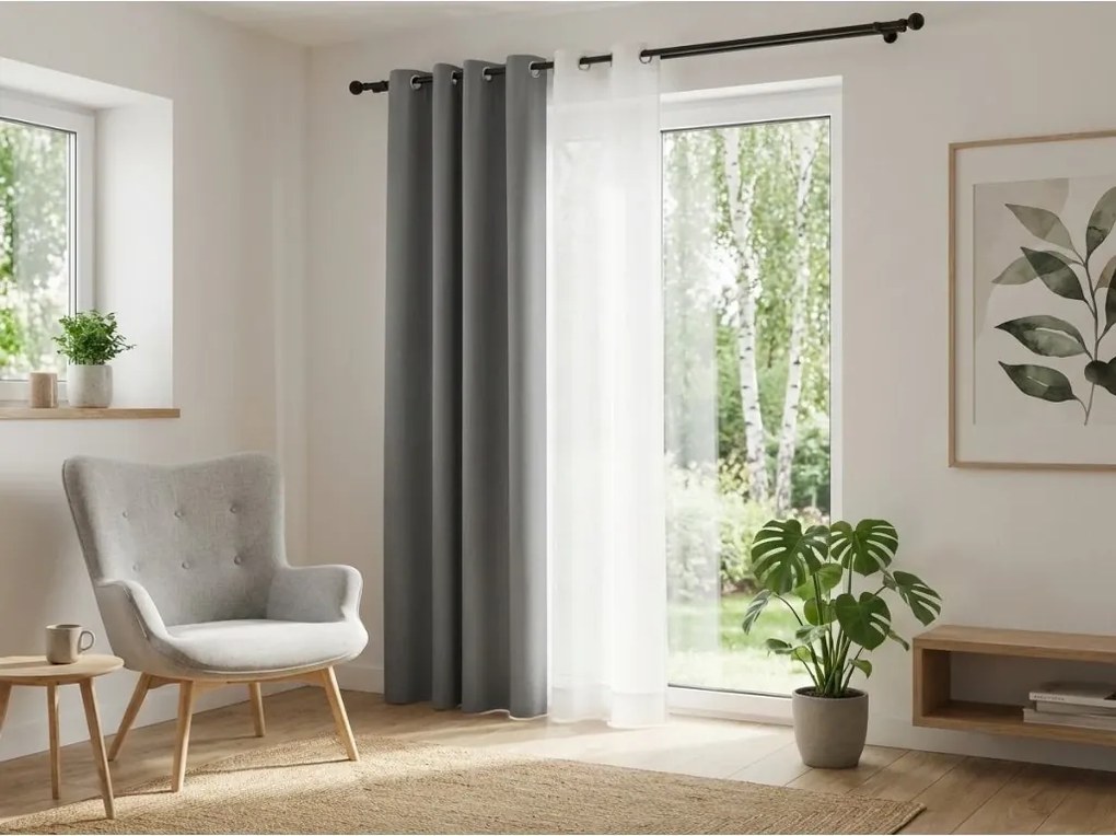 Draperie OXFORD gri deschis 140x270 cm Agatat: Rejansa