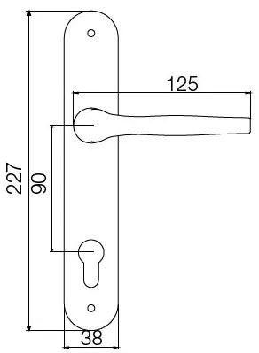 Maner cu sild distanta interax 90 mm model 701-230 (Culoare: Cupru)
