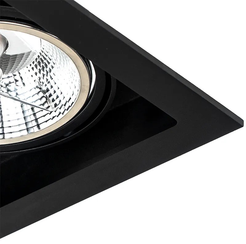 Spot modern îngropat negru 18 cm reglabil - Artemis 111