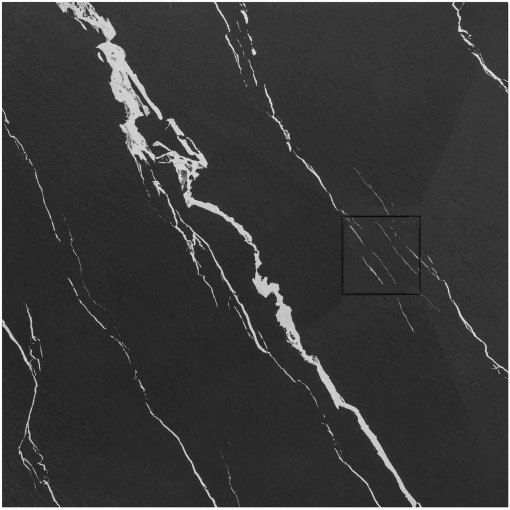 Cadita de dua Magnum Carrara neagra 90x90