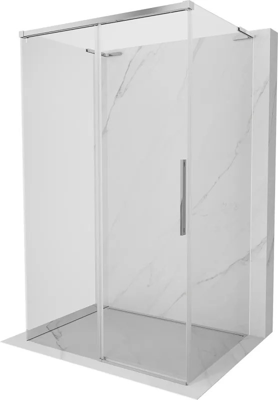 Mexen Rox-3S L cabina de duș cu 3 pereți glisantă 130 x 70 cm, transparent, crom - 8C2L-130-070-01-00-3S