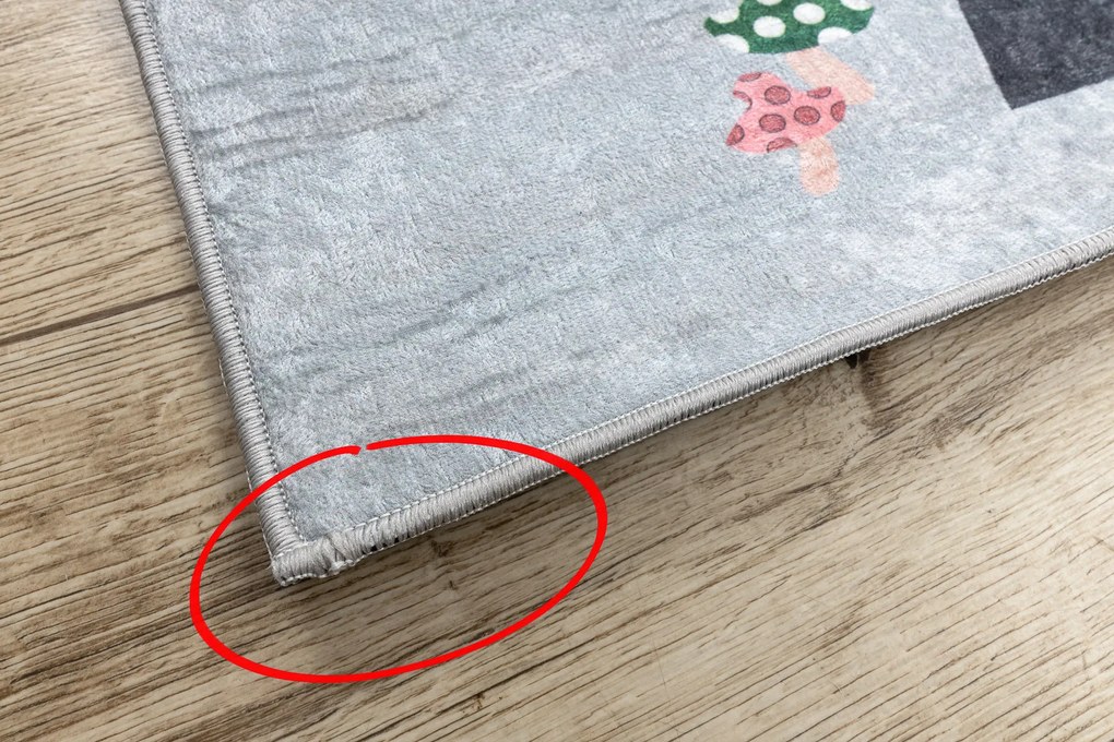 BAMBINO 2160 covor lavabil Sat indian, animale pentru copii anti-alunecare gri - SECUNDAR-COTATI PRODUSUL