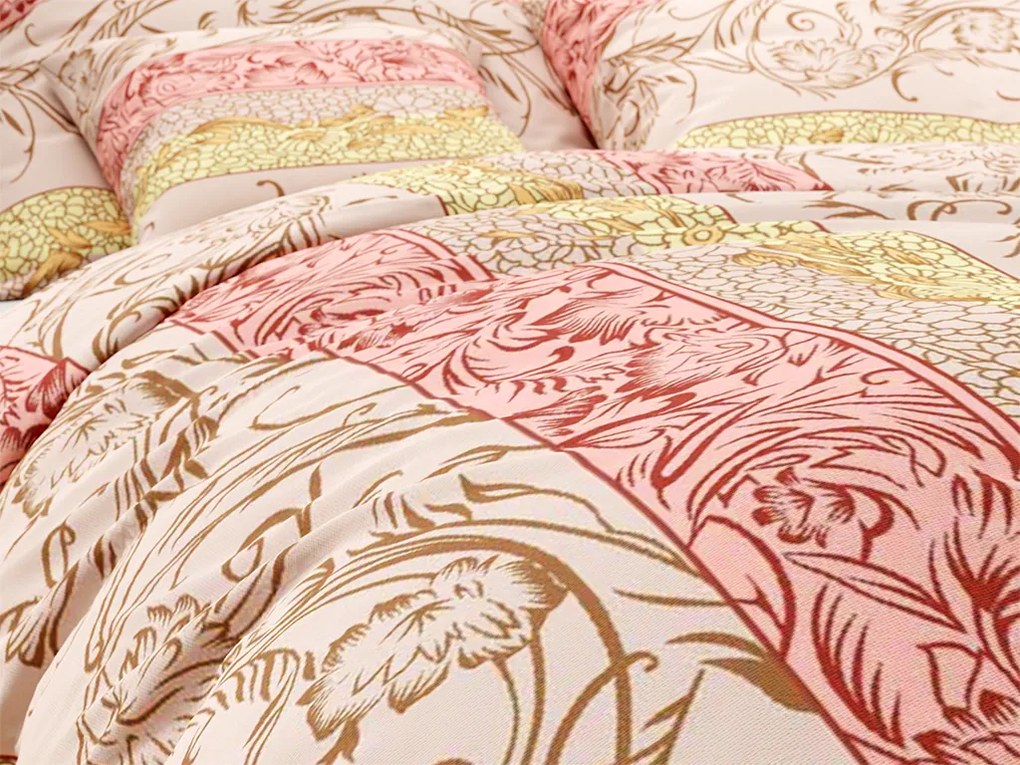 Lenjerie de pat din bumbac SUMMER DREAM BROWN crem Dimensiune lenjerie de pat: 70 x 90 cm | 140 x 200 cm