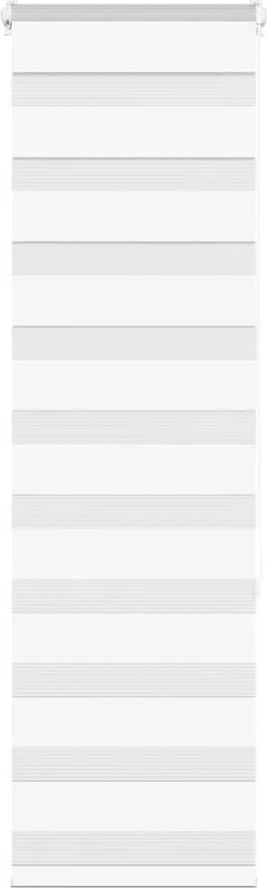 vidaXL Jaluzea tip zebra alb lățime țesătură 45,9 cm poliester