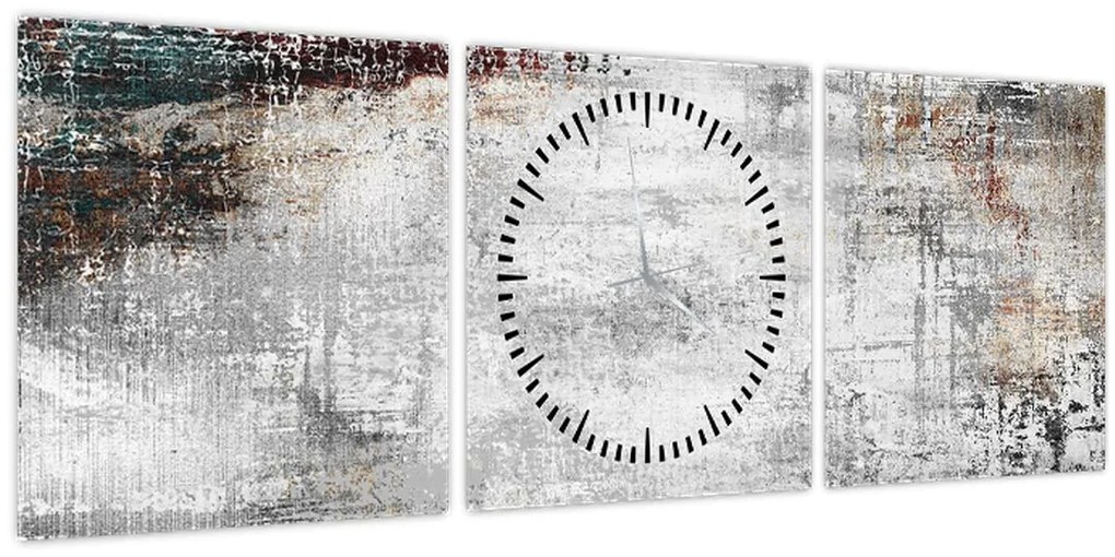 Tablou - Abstract pânză texturată (cu ceas) (90x30 cm)