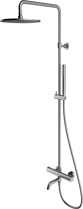 Coloana de dus cu baterie termostatata Omnires Y finisaj nichel periat