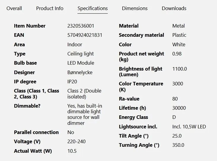 Plafoniera LED design modern Kaito 2 Dim