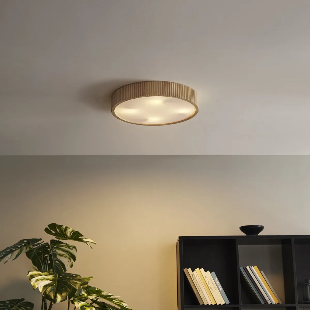 Plafonieră Japandi din lemn 50cm cu 4 lumini - Lyra