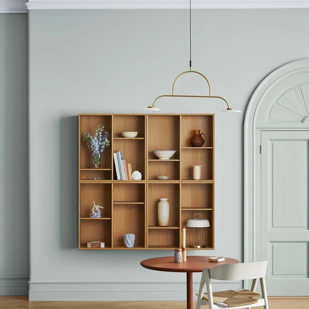 Bibliotecă în culoare naturală cu aspect de lemn de stejar suspendată 70x70 cm Mistral – Hammel Furniture
