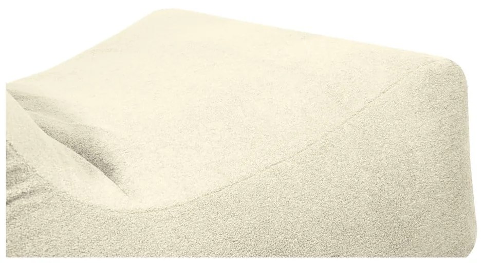 Fotoliu bean bag gri deschis cu tapițerie din țesătură bouclé Lounge 100 – SLOWDOWN