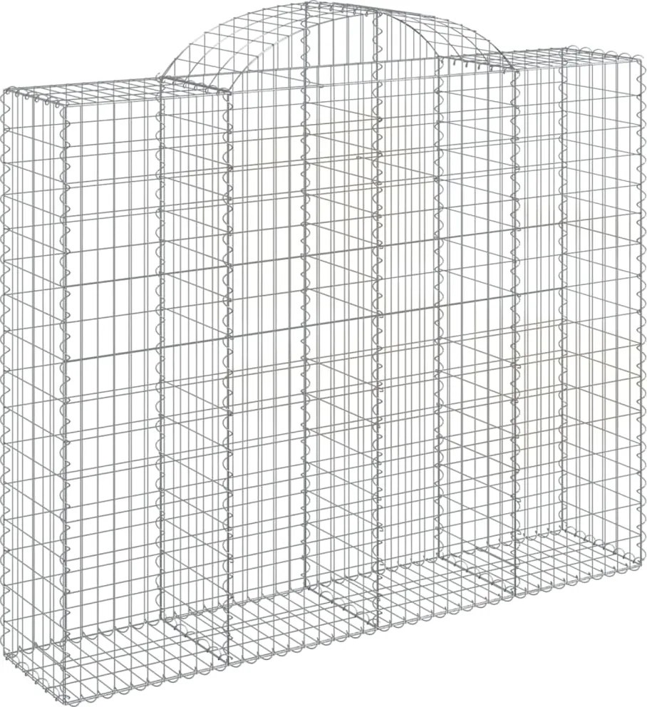 vidaXL Coș gabion arcuit, 200x50x160/180 cm, fier galvanizat