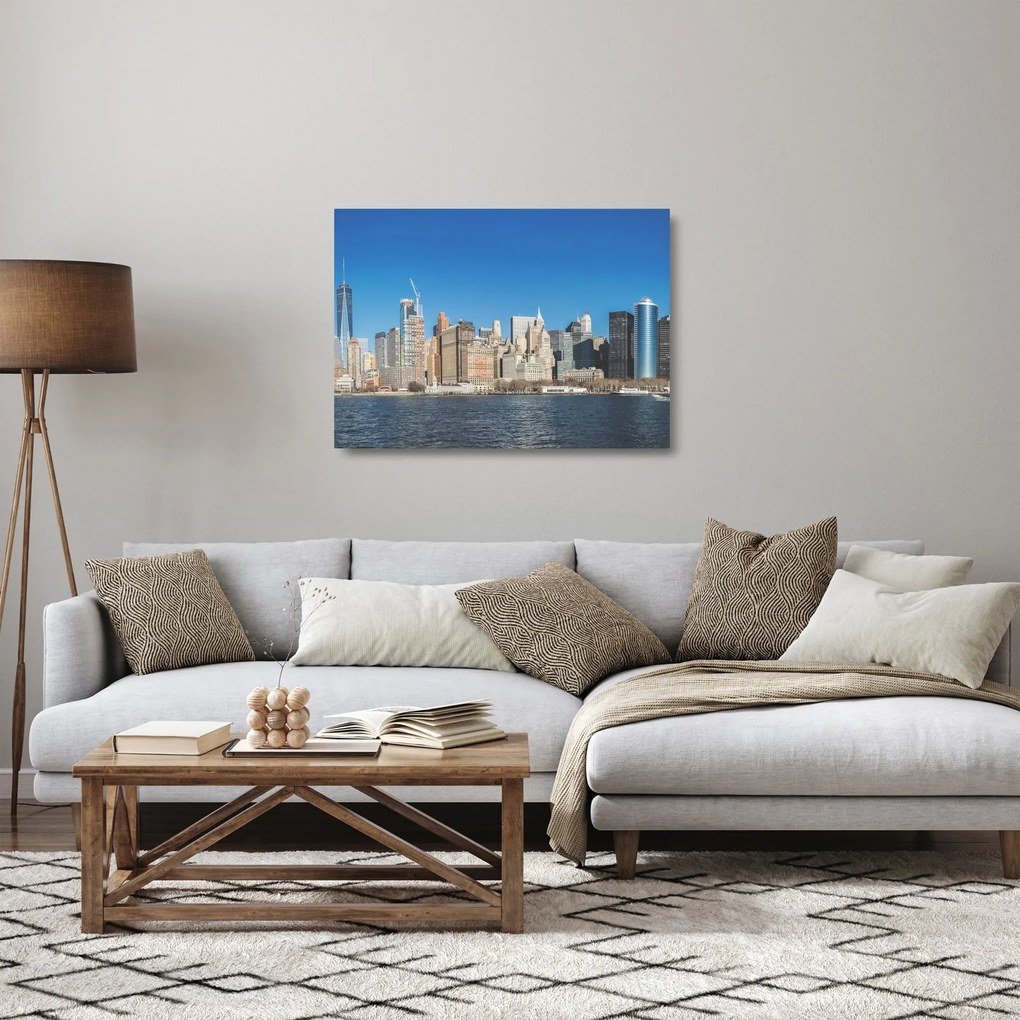 Tablou pe sticlă - Manhattan în New York (70x50 cm)