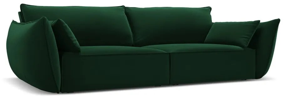 Canapea verde-închis cu tapițerie din catifea 208 cm Vanda – Mazzini Sofas