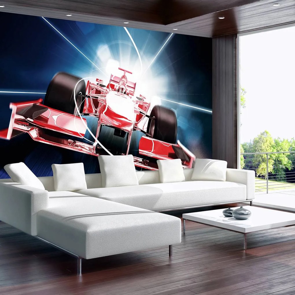 Fototapet - Formula 1 roșie 3D F1 (254x184 cm)