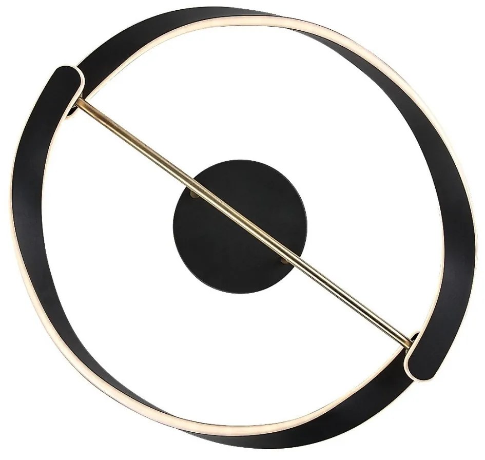 Plafoniera LED din metal negru auriu Adalind