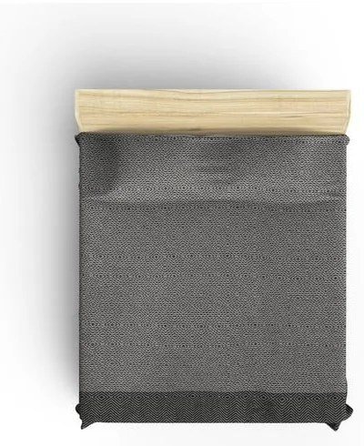 Cuvertură neagră/bej 170x210 cm Etnik – Mijolnir