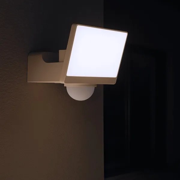 Proiector LED DAVOS, 30W/230V, IP54, cu senzor de mișcare și de crepuscul, alb