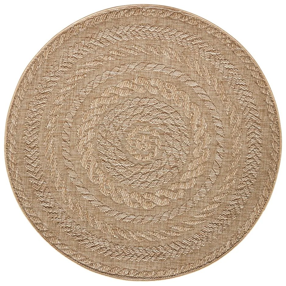 Covor adecvat interior/exterior NORTHRUGS Almendro, Ø 160 cm, bej