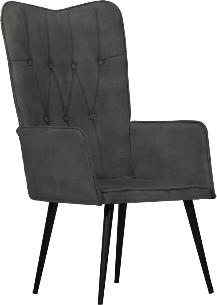 vidaXL Scaun cu spătar înalt, negru, pânză