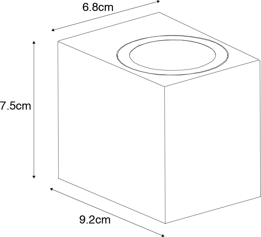Lampă de perete inteligentă de exterior neagră IP65 incl. Wifi GU10 50mm - Baleno
