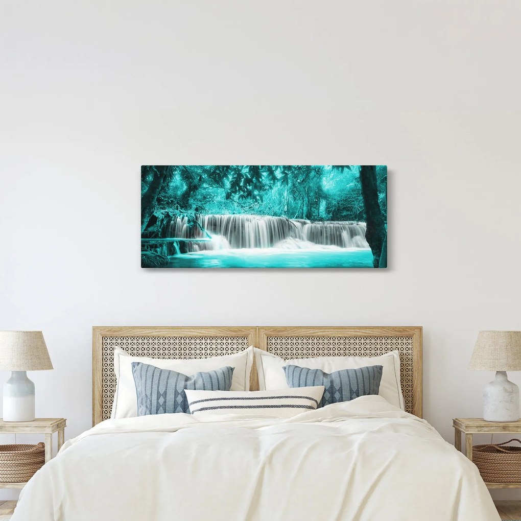 Tablou - Cascada albastră (120x50 cm)