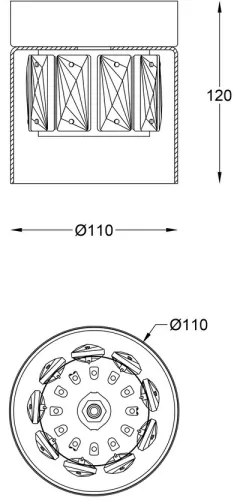 Plafonieră Zuma Line C0389-01A-F4AC GEM 1xG9/28W/230V