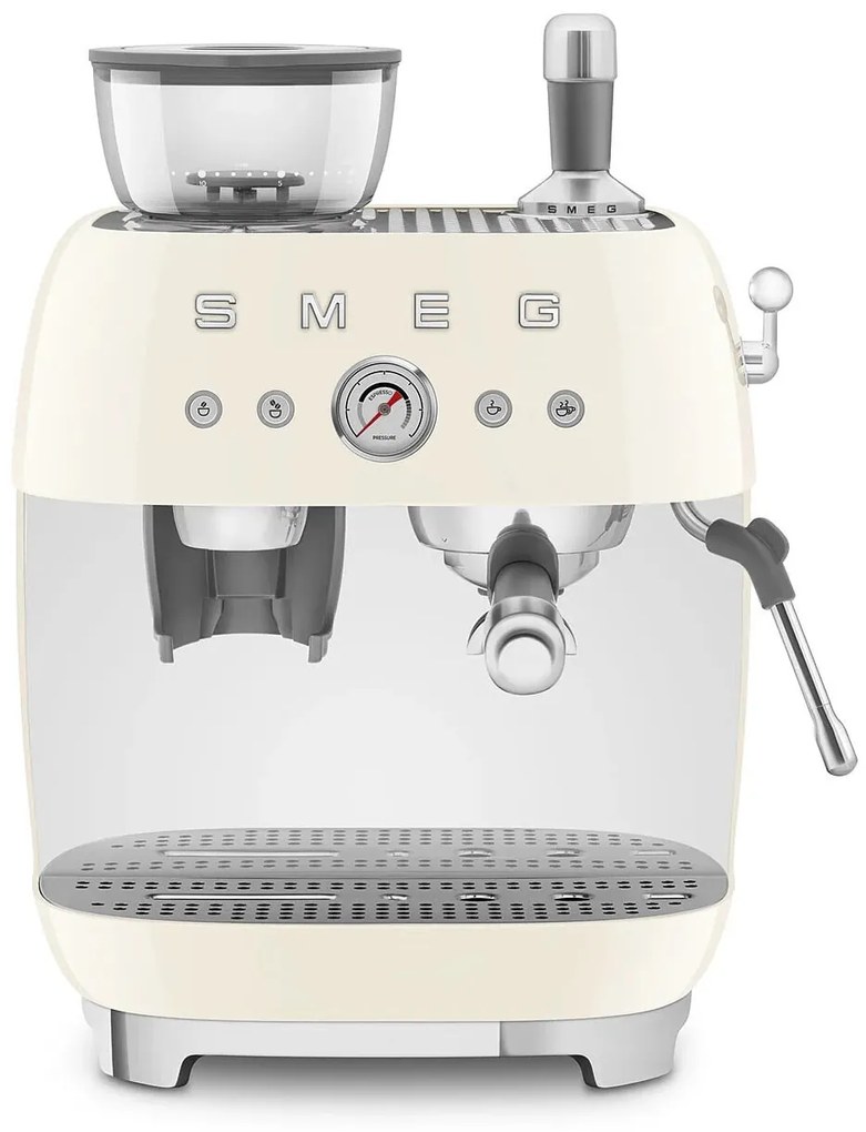 SMEG 50's Retro Style EGF03 Cafetieră cu pârghie cu râșniță de cafea 2 căni de cremă - Smeg