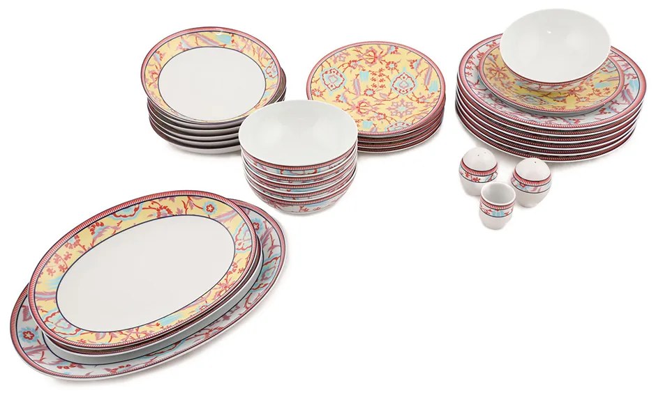 SERVICIU DE MASA PORTELAN,MULTICOLOR,30 PIESE,IVONA