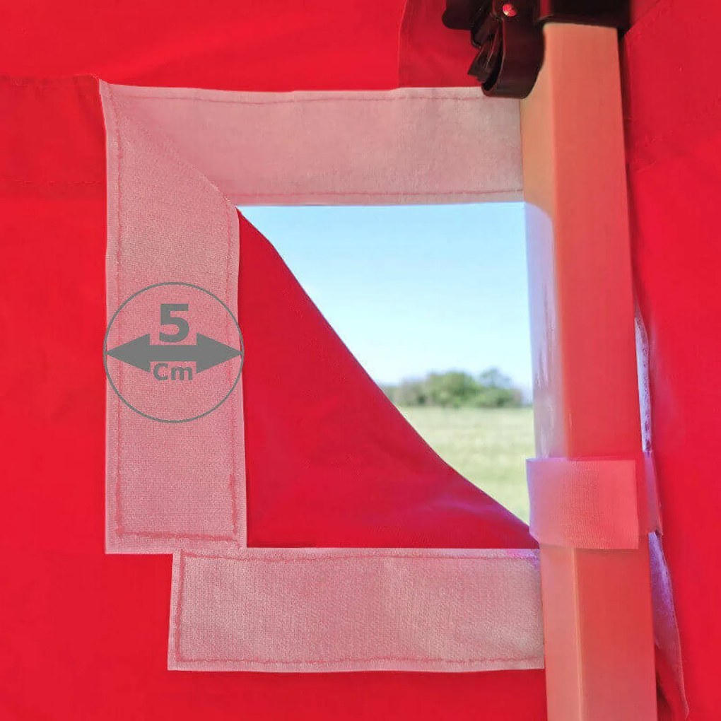 Cortină pliabilă 3x3m pentru Sărbători: Protecție impermeabilă și Asamblare rapidă - cu 3 pereți - Portocaliu