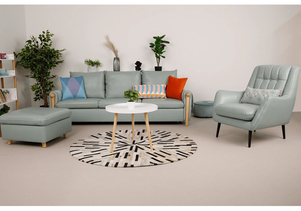 Canapea complet tapiţată 3 locuri, piele / piele ecologică neomint, LINSY