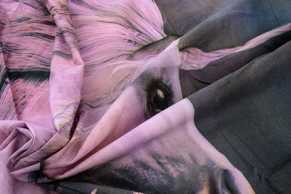 Lenjerie de pat pentru copii MAGIC HORSE colorata Dimensiune lenjerie de pat: 50 x 75 cm | 140 x 200 cm