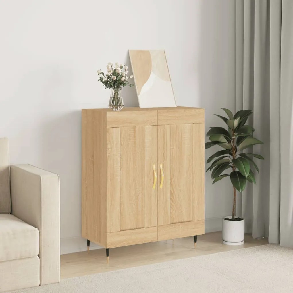 830175 vidaXL Servantă, stejar sonoma, 69,5x34x90 cm, lemn compozit