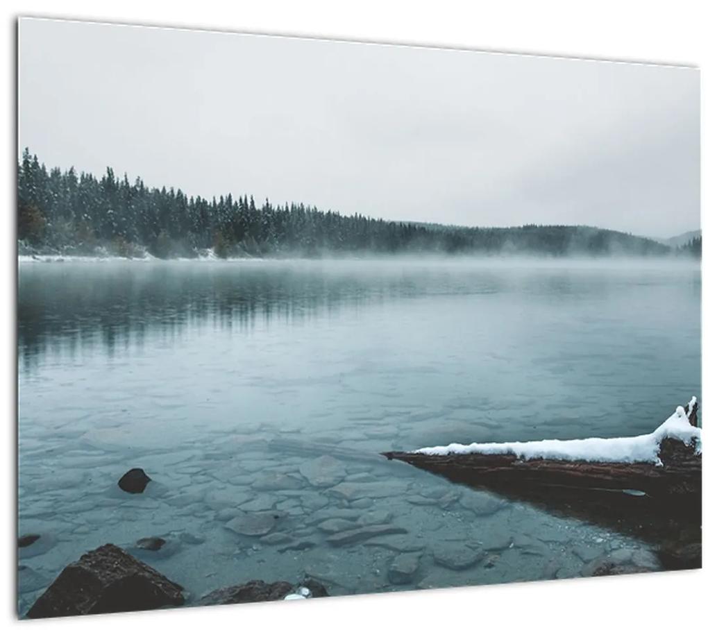 Tablou - lacul nordic înghețat (70x50 cm), în 40 de alte dimensiuni noi