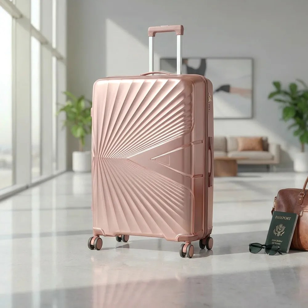 TraveLux Endure III set valiză rulantă aur roz