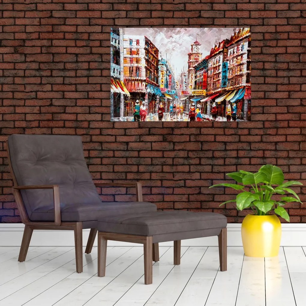 Tablou - Hong Kong, pictură în ulei (90x60 cm)