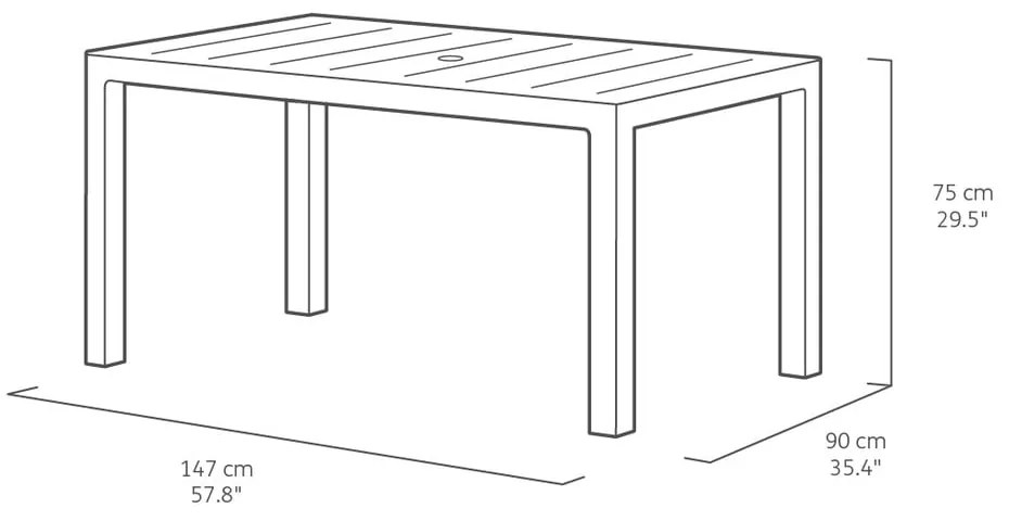 Masă de grădină 90x147 cm Julie – Keter
