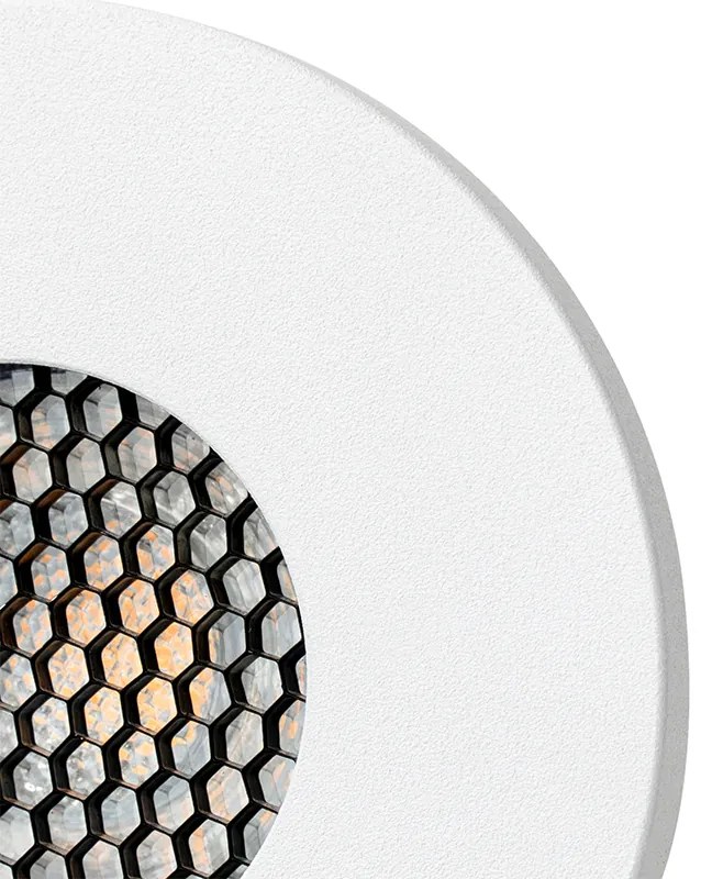 Set de 6 spoturi încastrate moderne pentru baie alb IP54 - Shed Honey