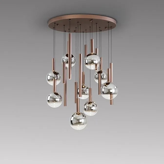 Lustra cu 18 pendule LED suspendate Sapore