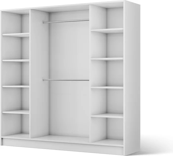 Dulap Lunara cu uși batante – 4 uși – 200x51x200 cm – Alb